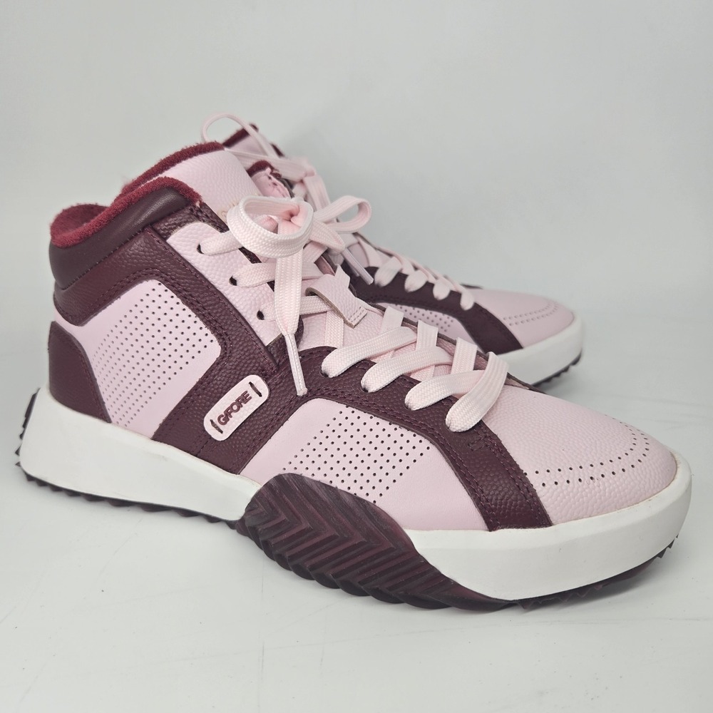 G/Fore G.112 Golf Shoes Womens 8 Leather Mid Top Street Shoe Pink Cabernet Blush